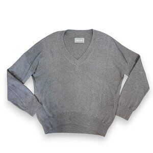 Zadig & Voltaire Brumy V-Neck Knit Sweater Gray Knit Cotton XS
